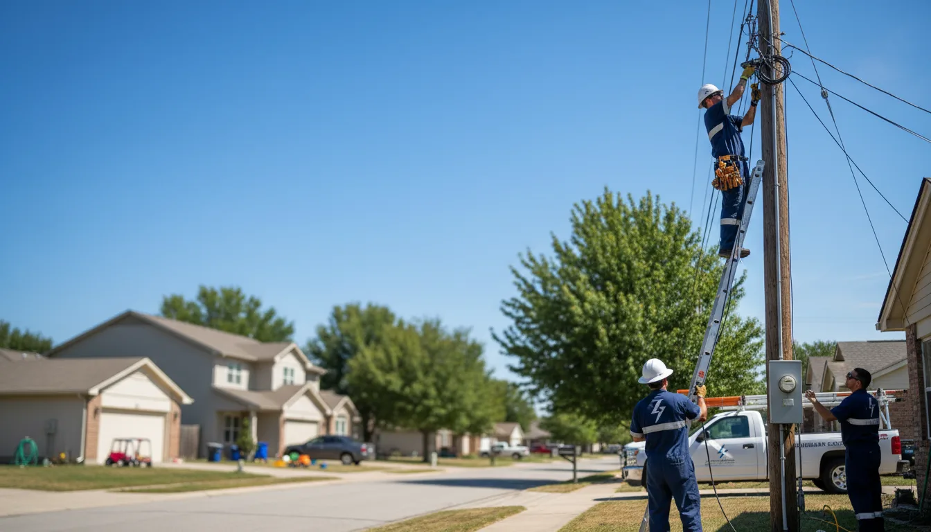 Residential electrician providing installation services in Perry, GA